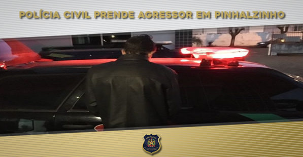 Polícia Civil prende agressor em Pinhalzinho