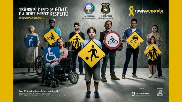 Polícia Civil de São Miguel do Oeste participa da campanha Maio Amarelo