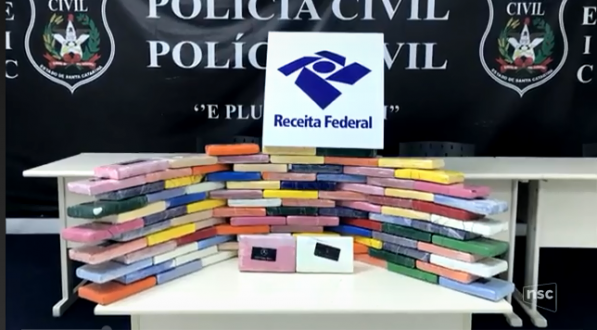 Apreensão de drogas em SC cresce 520% e chega a 63 toneladas em 2017