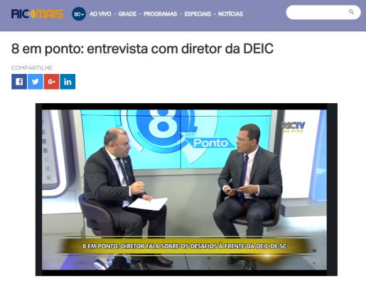 RIC TV entrevista diretor da DEIC