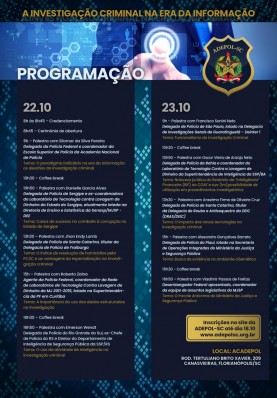 ADEPOL-SC promove Seminário sobre investigação criminal