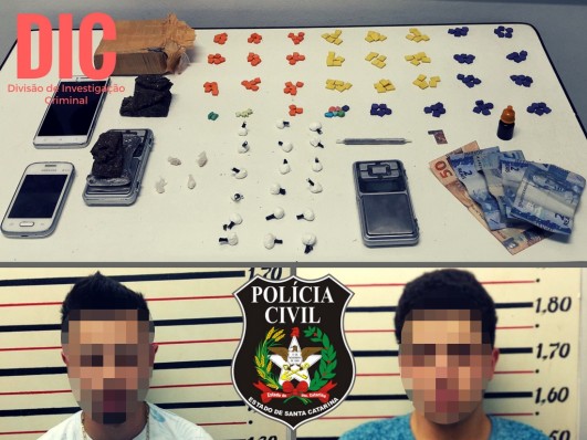 Polícia Civil prende dois jovens por tráfico de drogas
