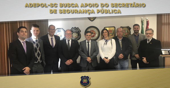 ADEPOL-SC busca apoio do secretário de segurança pública