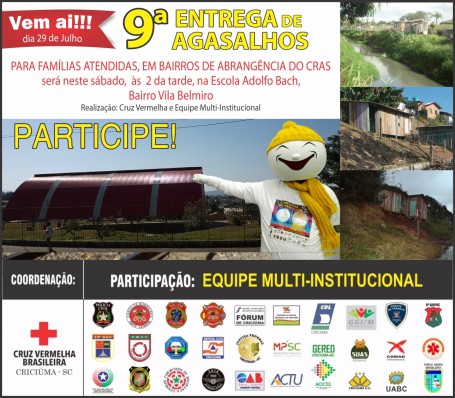 Cruz Vermelha de Criciúma realiza entrega de agasalhos
