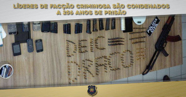Líderes de facção criminosa são condenados a 256 anos de prisão