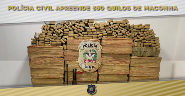 Polícia Civil apreende 850 quilos de maconha em Barra Velha